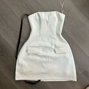 NWT White Strapless Mini Dress